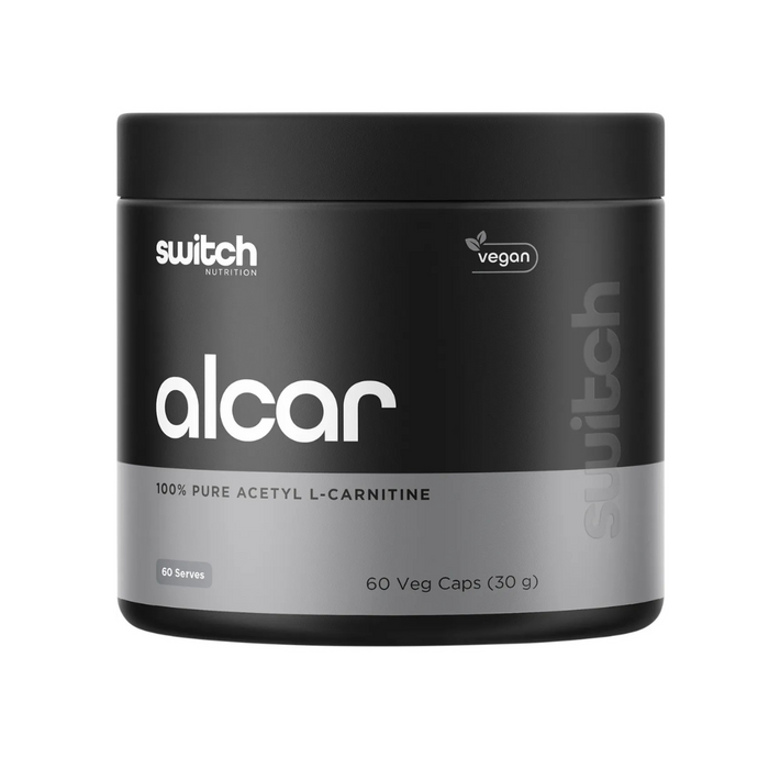 Switch Nutrition Alcar 100% Pure Acetyl L-Carnitine 60 Capsules