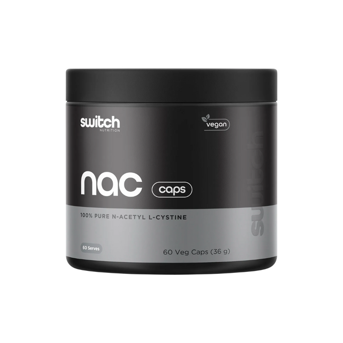 Switch Nutrition NAC 100% N-Acetyl L-Cysteine 60 Caps