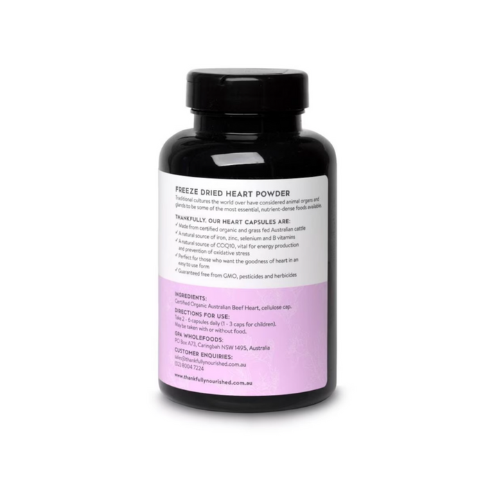 Thankfully Nourished Organic Heart 180 Capsules