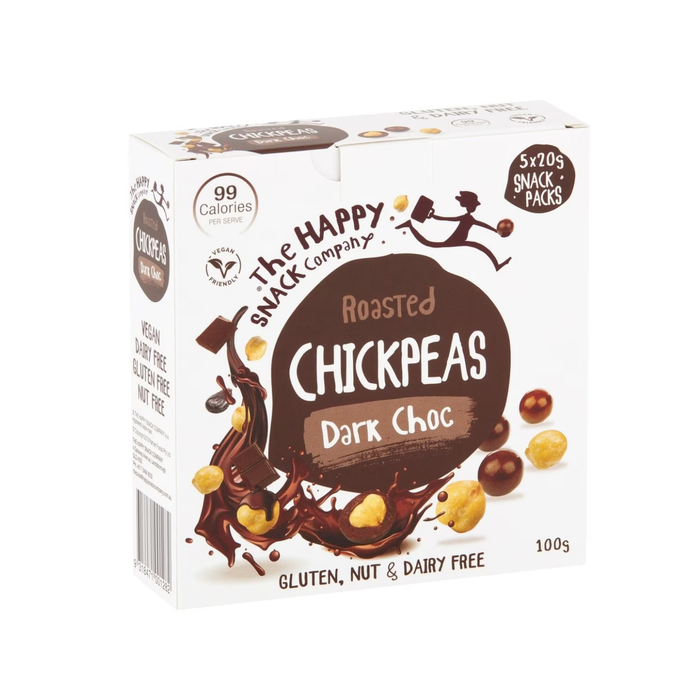 The Happy Snack Company Chickpeas Dark Choc 5 x 20g