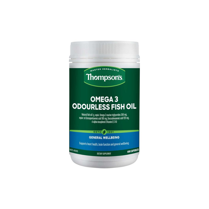 Thompson’s Omega-3 Odourless Fish Oil 400 Capsules