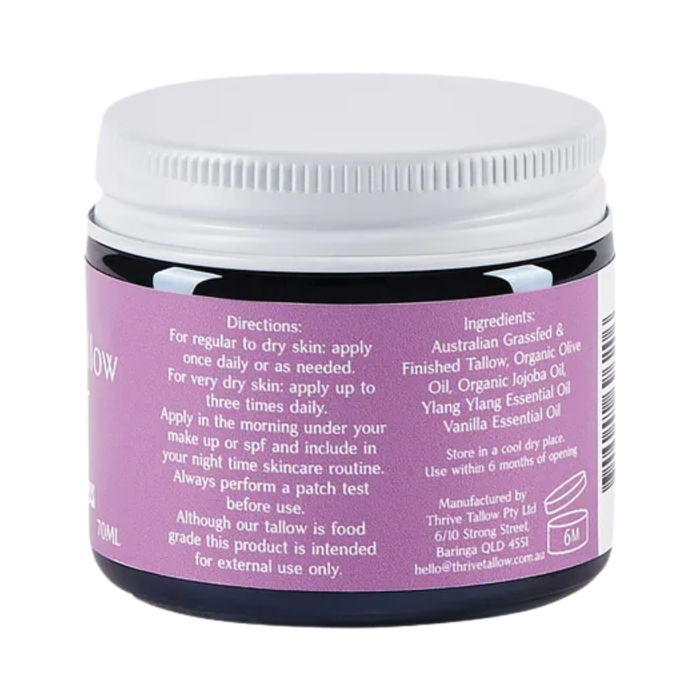 Thrive Tallow Whipped Tallow Moisturiser Ylang Ylang & Vanilla 70ml