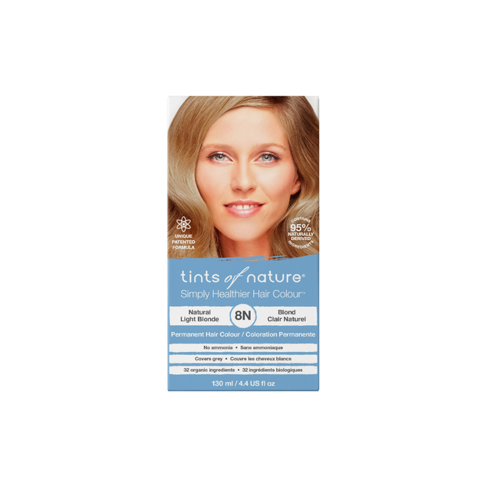 Tints of Nature 8N Natural Light Blonde Permanent Hair Colour 130ml