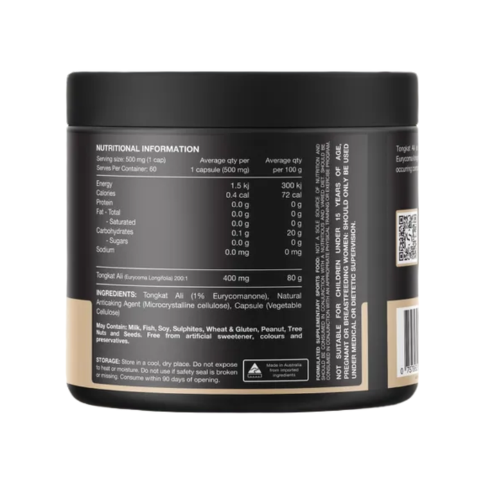 Switch Nutrition Tongkat Ali 100% Pure Tongkat Ali 60 Capsules