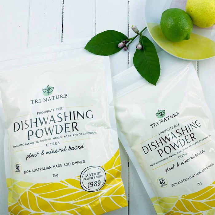 Tri Nature Citrus Dishwashing Powder Bucket 2kg