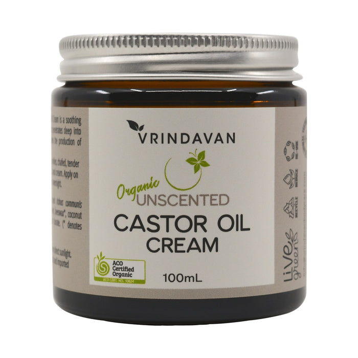 Vrindavan Castor Oil Cream Unscented 100ml