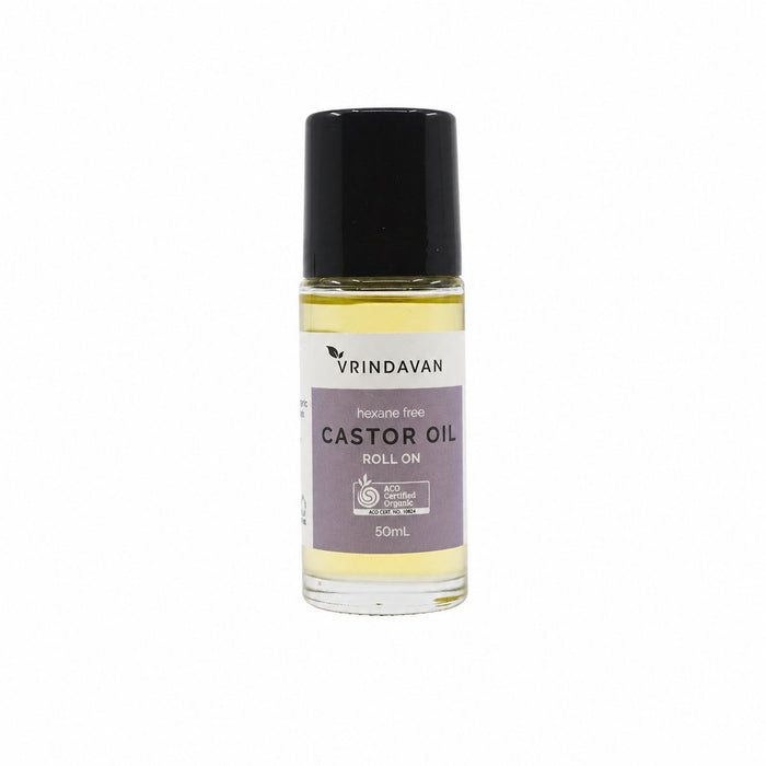 Vrindavan Castor Oil Roll-On 50ml – front pack