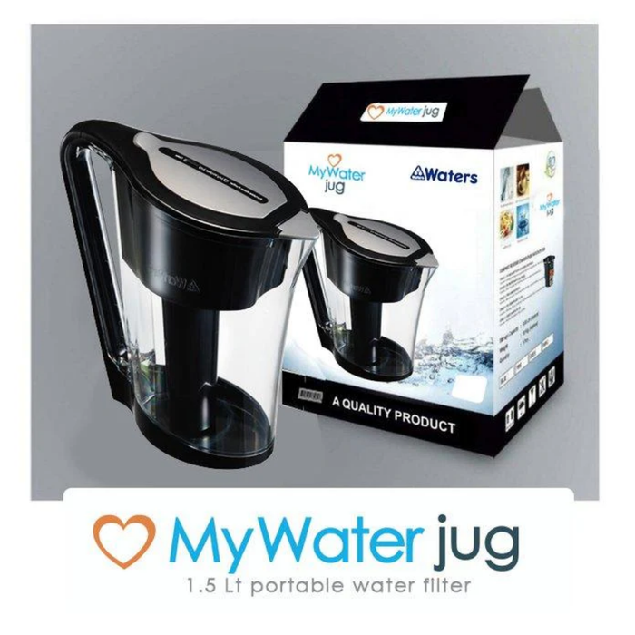 Water Co MyWaterJug 1.5L Water Filter + 3 Pack Replacement Filters