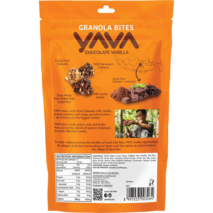 Yava Granola Bites Chocolate Vanilla 125g