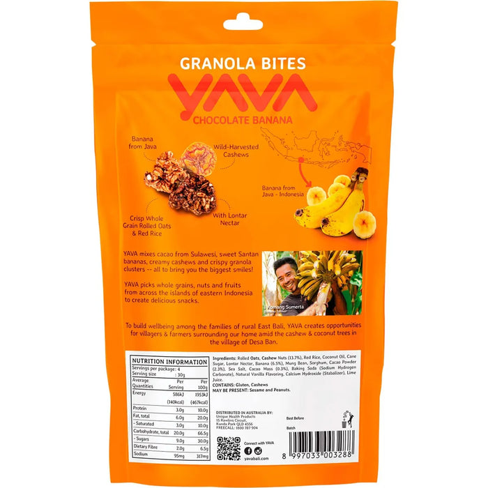 Yava Granola Bites Chocolate Banana 125g
