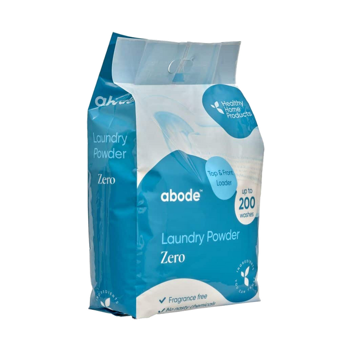 Abode Laundry Powder Zero 4kg Pouch — side packshot