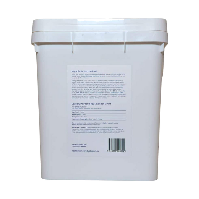 Abode Laundry Powder Lavender and Mint 8kg — rear packshot