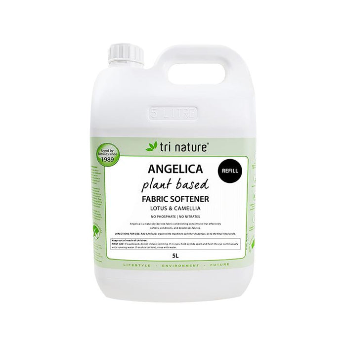 Tri Nature Angelica Fabric Softener Lotus &amp; Camellia Bulk with pump 5L