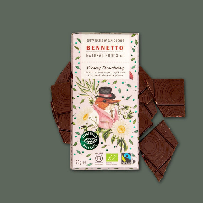 Bennetto Creamy Strawberry75g with chocolate pieces