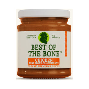 Best of the Bone Chicken Bone Broth Concentrate Organic Turmeric Ginger 180g