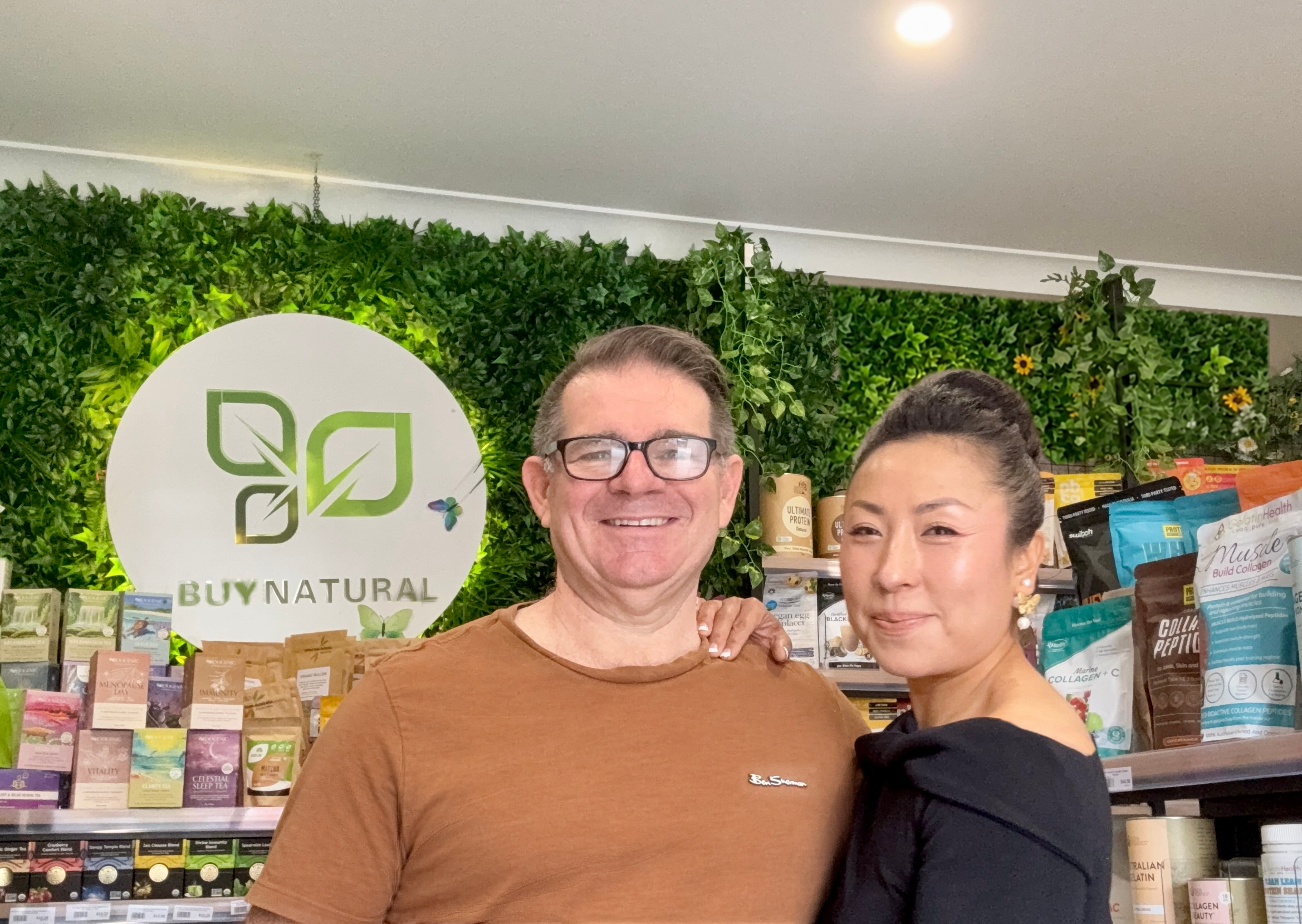Matt and Cat together in the BuyNatural shop.