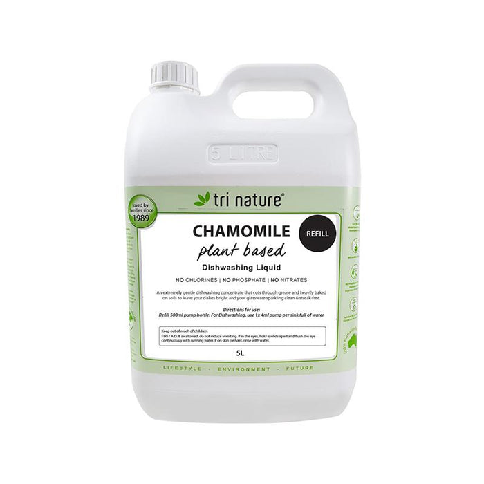 Tri Nature Chamomile Dishwashing Liquid Bulk with Pump 5L