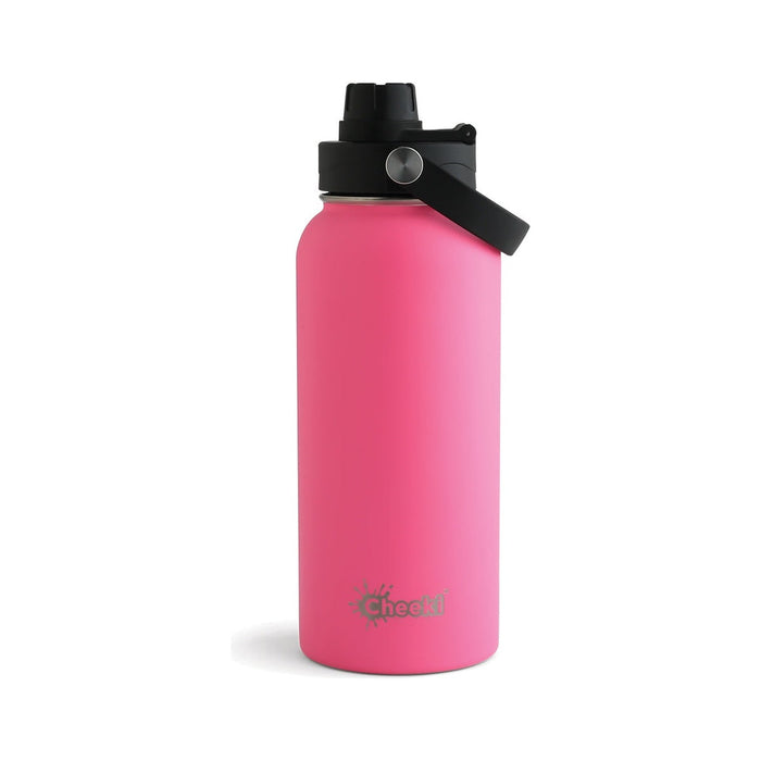 Cheeki Insulated Adventure Bottle 1L Magenta white background packshot