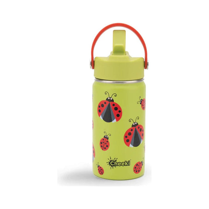 Cheeki Kids Insulated Bottle 400ml Ladybug white background packshot