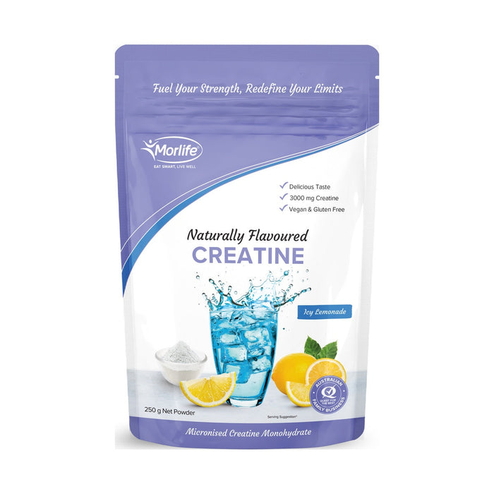 Morlife Creatine Icy Lemonade 250g front pack