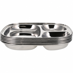 Ever Eco Stainless Steel Divided Kids Plate