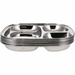 Ever Eco stainless steel divided kids plate with three compartments