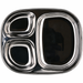 Top view of Ever Eco stainless steel divided kids plate