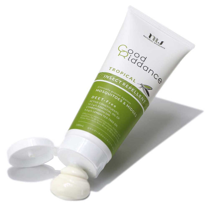 Good Riddance Tropical 100ml open tube showing cream texture