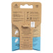 Back packaging of Dr. Tung's Smart Vegan Activated Charcoal Dental Floss with product details
