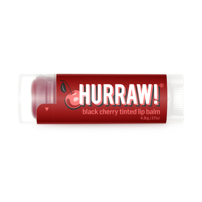 Hurraw Black Cherry tinted lip balm 4.8g unpacked inner tube