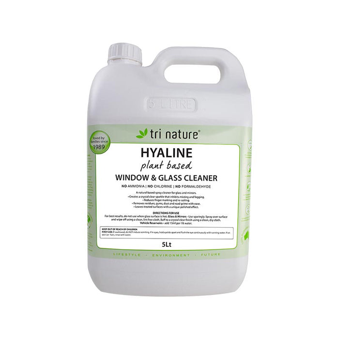 Tri Nature Hyaline Glass &amp; Window Cleaner Bulk with pump 5L
