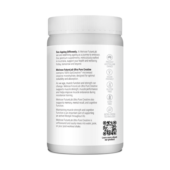Melrose FutureLab Ultra Pure Creatine 300g rear packshot