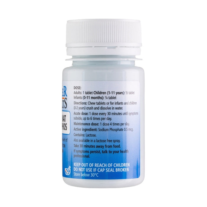 Schuessler Tissue Salts Nat Phos Acid Neutraliser 125 Tablets — directions and ingredients label
