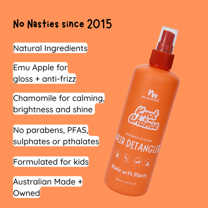 No Nasties Kids Hair Detangling Spray Mandarin & Grape 250ml lifestyle image 2
