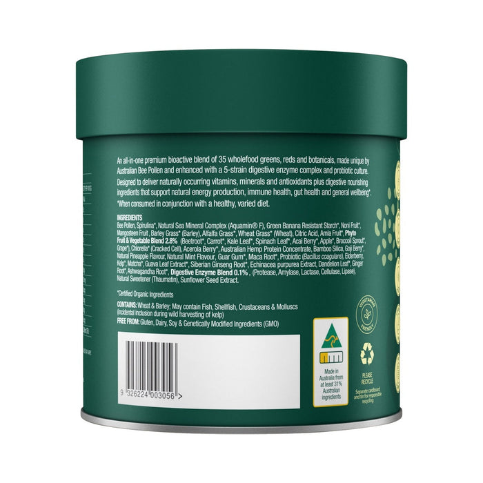 Natural Life Greens & Reds with Bee Pollen Pineapple & Mint 240g product image 2