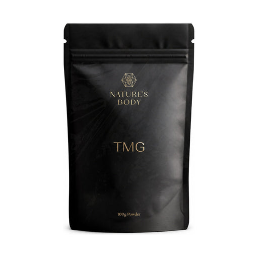 Nature's Body TMG Powder Pure Trimethylglycine 100g front pack on white background