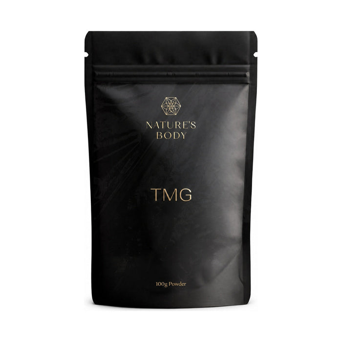 Nature's Body TMG Powder Pure Trimethylglycine 100g front pack on white background