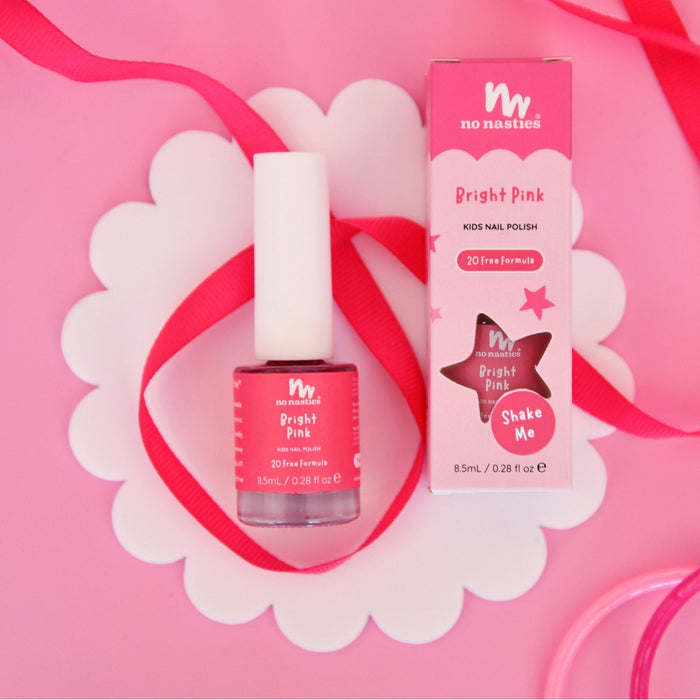 No Nasties Kids Water-Based Nail Polish Bright Pink 8.5ml
