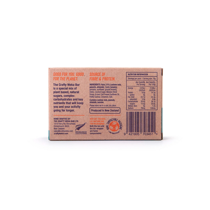 Crafty Weka Nutty Caramel Bar 70g