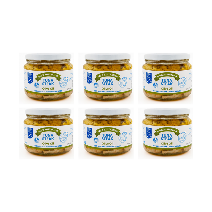 Little Tuna Wild Australian Tuna Steak in Olive Oil 290g — 6 matching jars