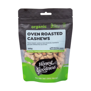 Honest to Goodness Organic Oven Roasted Cashews 200g