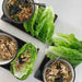 Serving suggestion: nori flakes sprinkled over lettuce cups