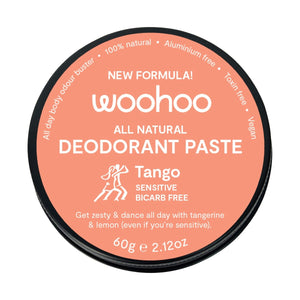 Woohoo Natural Deodorant Paste Tango Sensitive Bicarb Free 60g