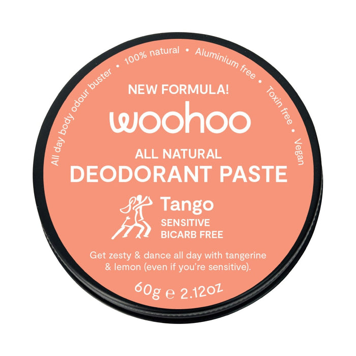 Woohoo Tango Natural Deodorant Paste 60g tin – front
