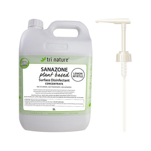 Tri Nature Sanazone Lemon Myrtle Disinfectant Concentrate Bulk with pump 5L