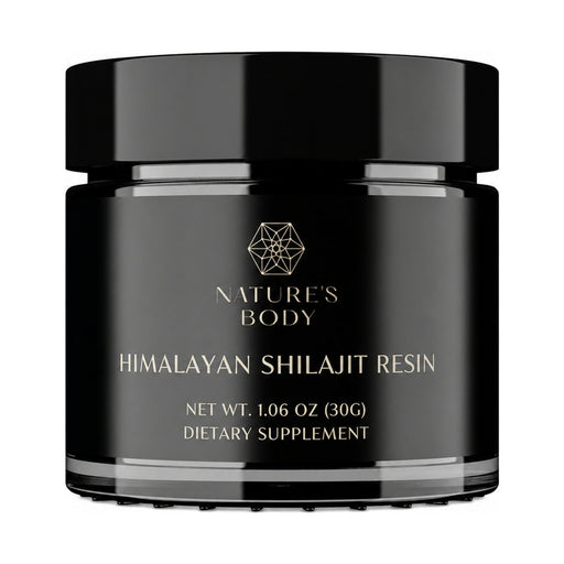 Nature's Body Pure Himalayan Shilajit Resin 30g front pack on white background