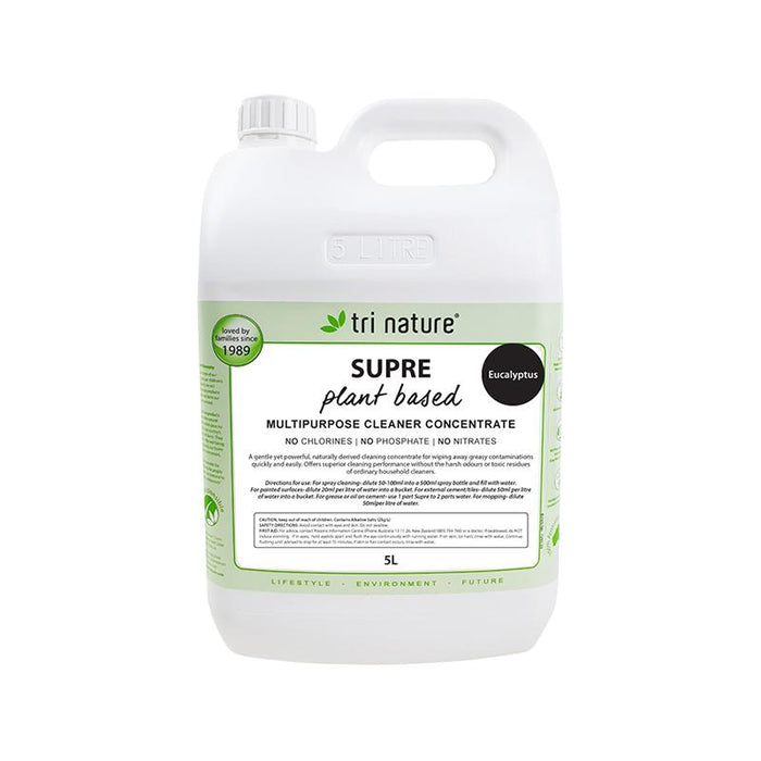 Tri Nature Supre Eucalyptus Multi Purpose Cleaner Concentrate Bulk with pump 5L