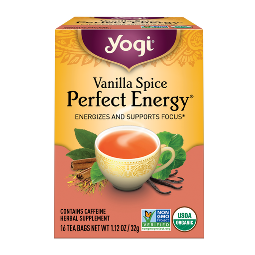 Yogi Tea Herbal Tea Bags Vanilla Spice Perfect Energy 16 Tea Bags
