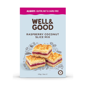 Well & Good Raspberry Coconut Slice Mix 370g