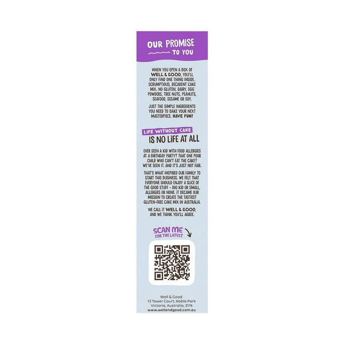 Well & Good Choc Fudge Brownie Mix 400g left pack image